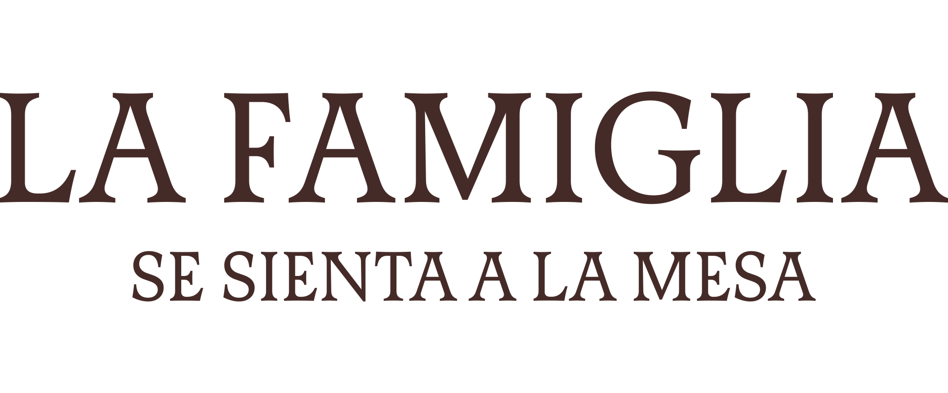 La Famiglia se sienta a la mesa